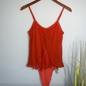 La Perla Orange Layered Camisole Top